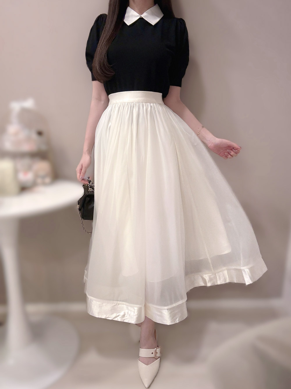 配色カラーパフスリーブニット | 詳細画像10