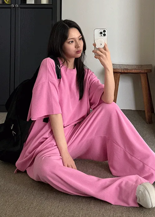 リブウエストゴムボクシービッグセットアップ | ALL FIT CLOSET | 詳細画像1