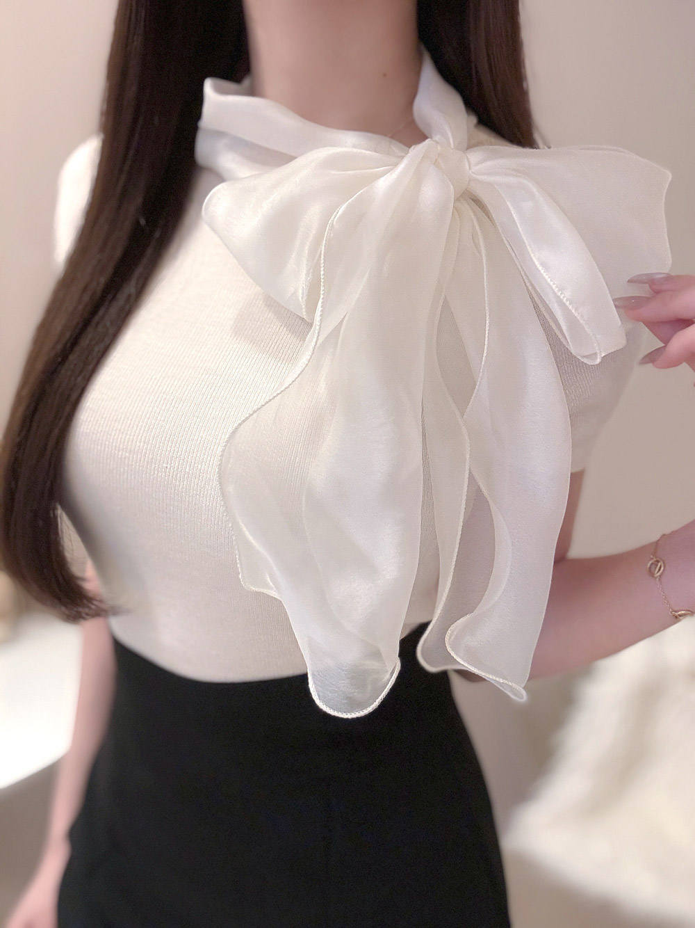 シフォンボリュームリボンニット | 詳細画像2