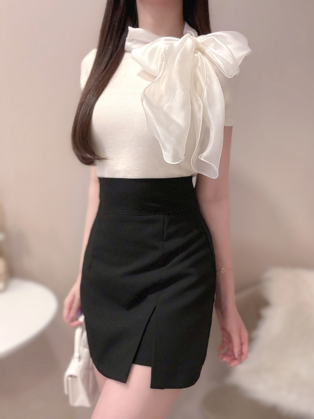 シフォンボリュームリボンニット | 詳細画像5