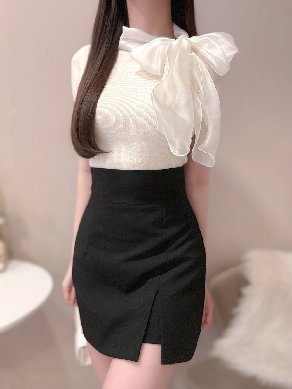 シフォンボリュームリボンニット | 詳細画像6