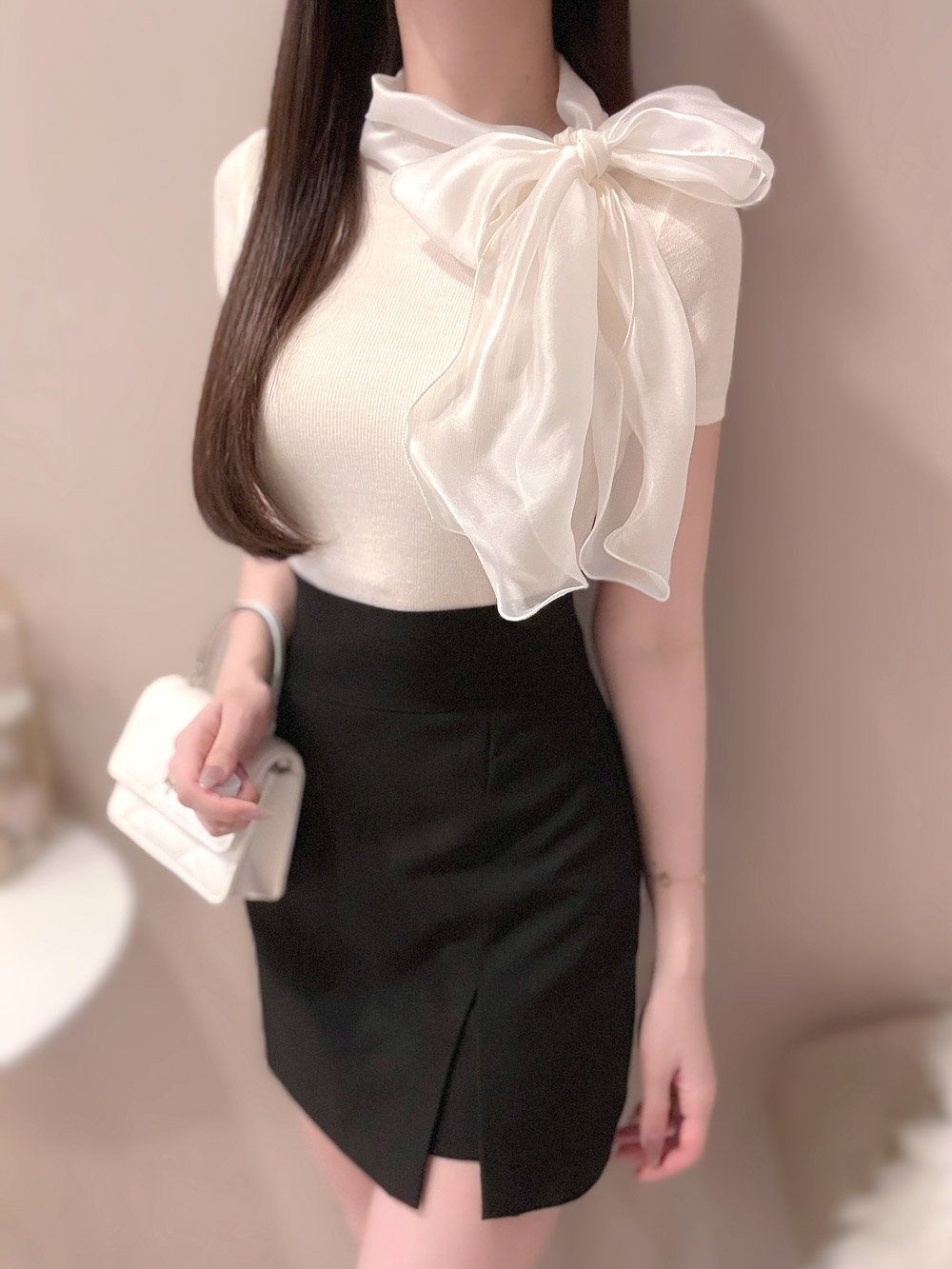 シフォンボリュームリボンニット | 詳細画像8