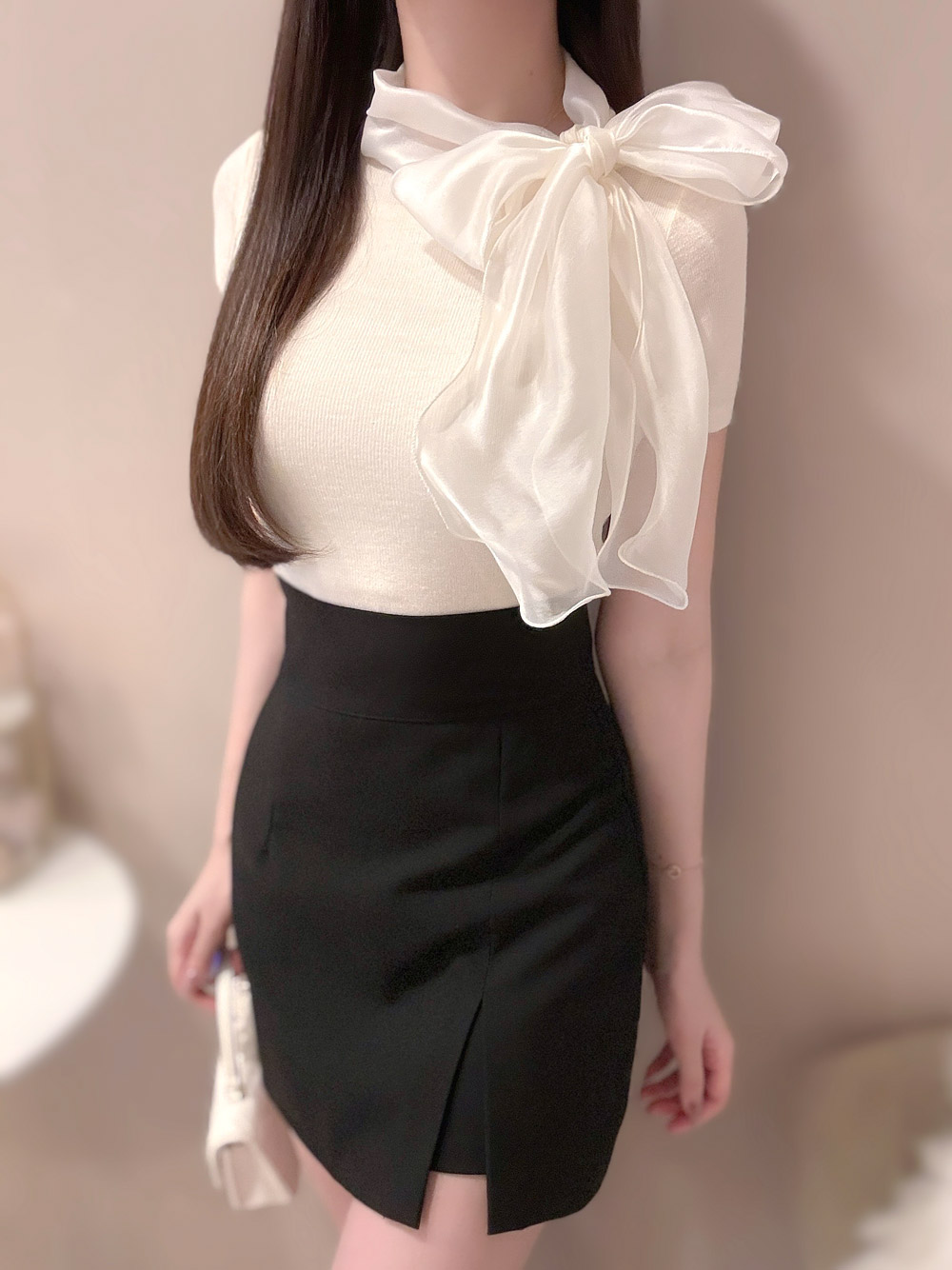 シフォンボリュームリボンニット | 詳細画像10