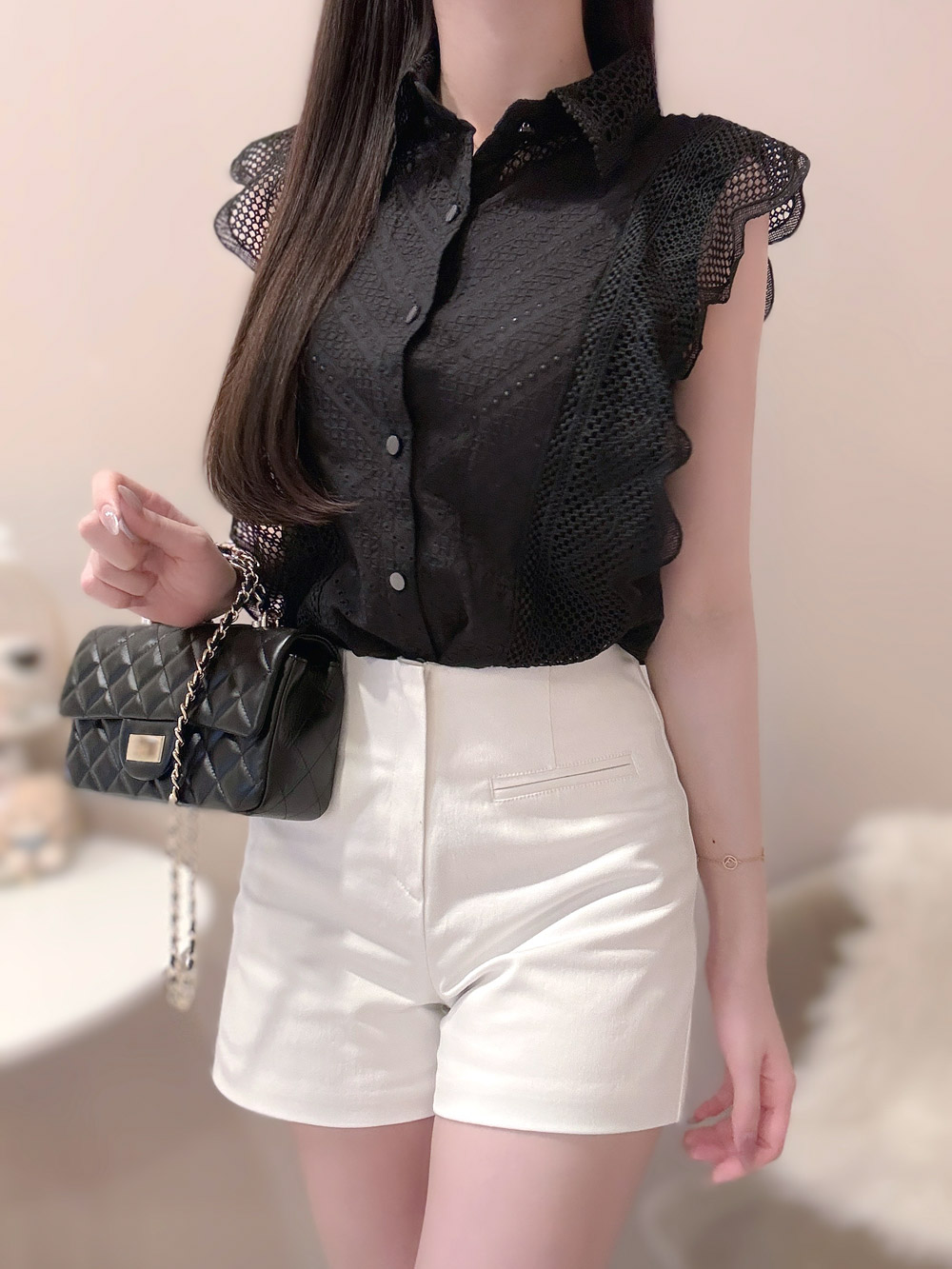 総レースノースリーブブラウス | レディースファッション通販 - DHOLIC