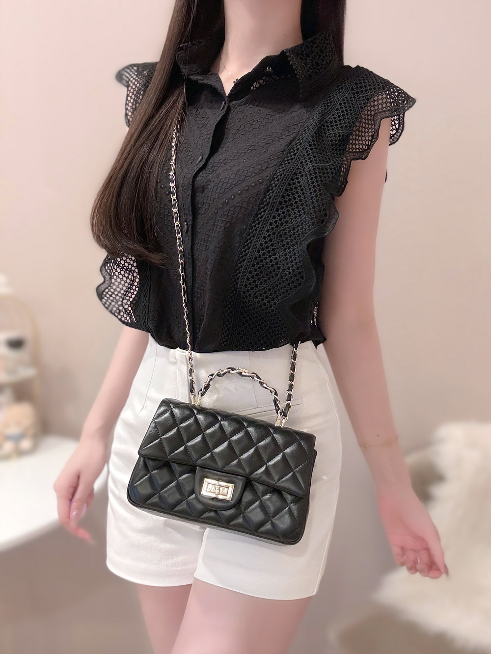 総レースノースリーブブラウス | 詳細画像5