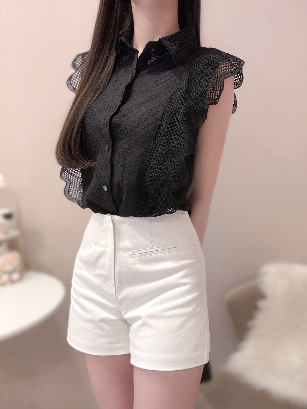 総レースノースリーブブラウス | レディースファッション通販 - DHOLIC