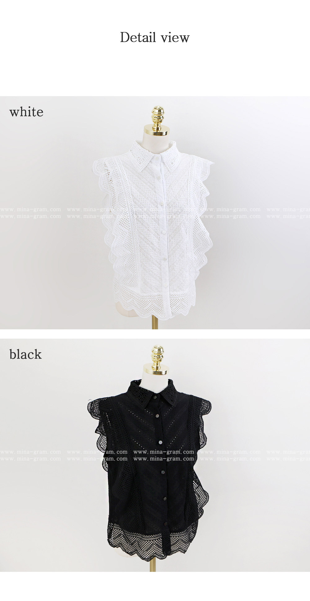 総レースノースリーブブラウス | 詳細画像12