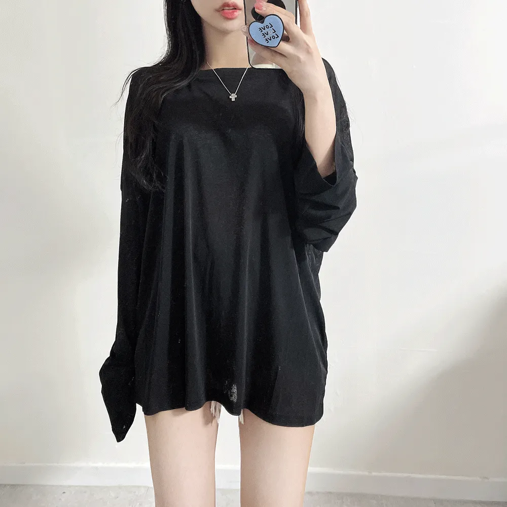 シースルールーズベーシックTシャツ | yenangnang | 詳細画像1