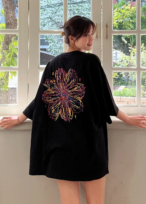 ビッグボクシーラウンドネックプリントTシャツ | ALL FIT CLOSET | 詳細画像1