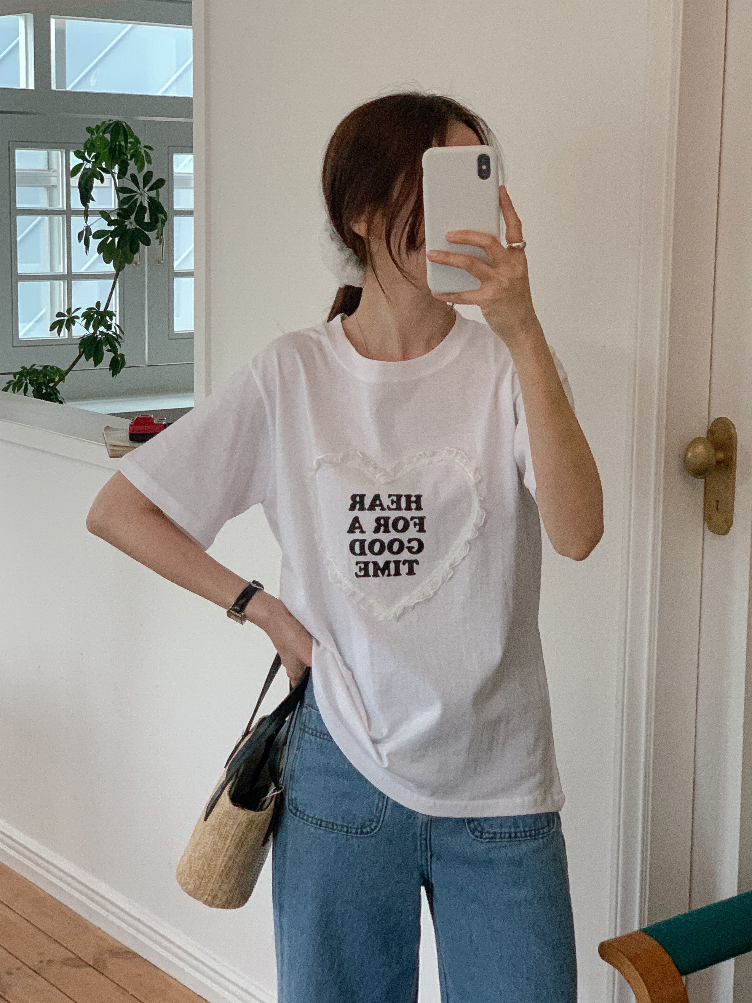 ラウンドネック半袖ロゴレースTシャツ | 詳細画像6