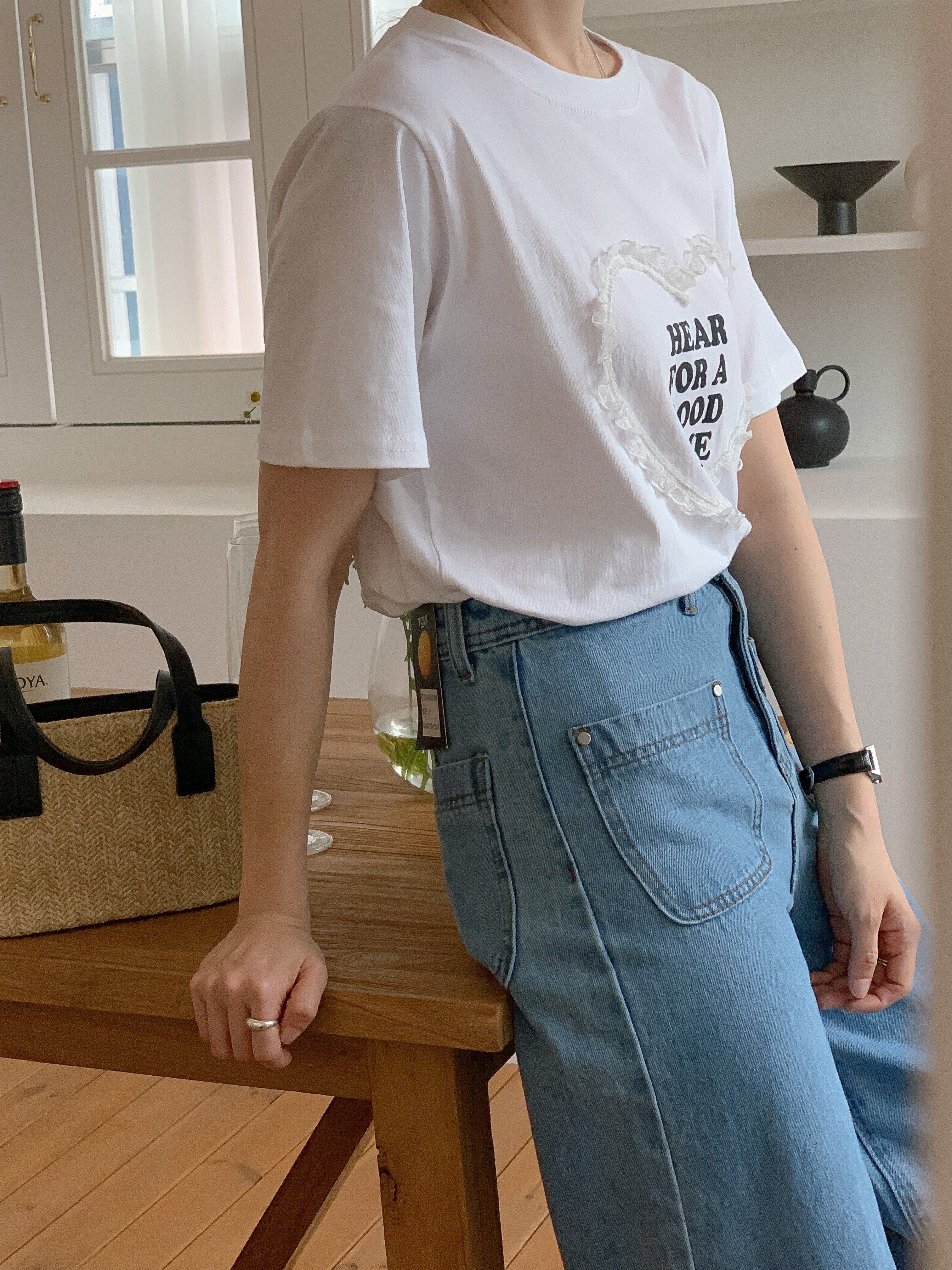 ラウンドネック半袖ロゴレースTシャツ | 詳細画像20