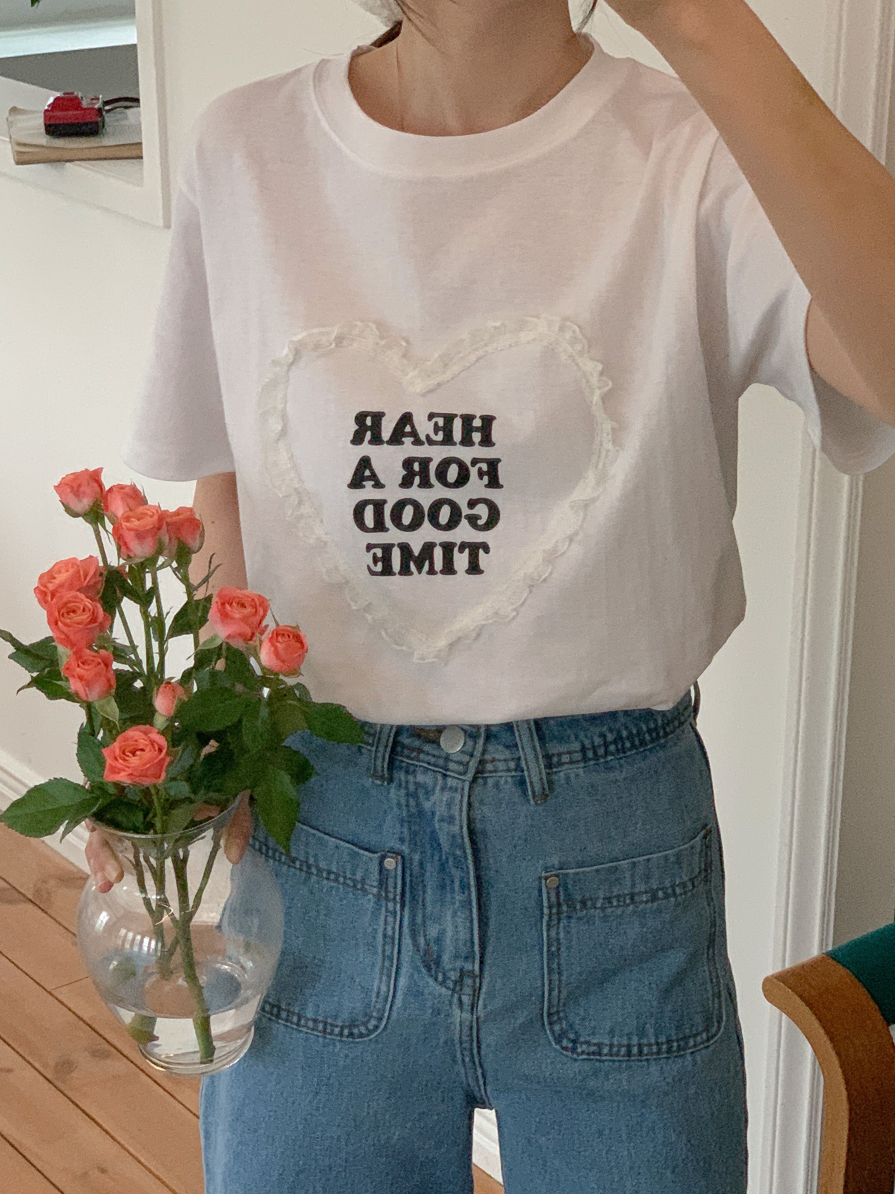 ラウンドネック半袖ロゴレースTシャツ | 詳細画像19