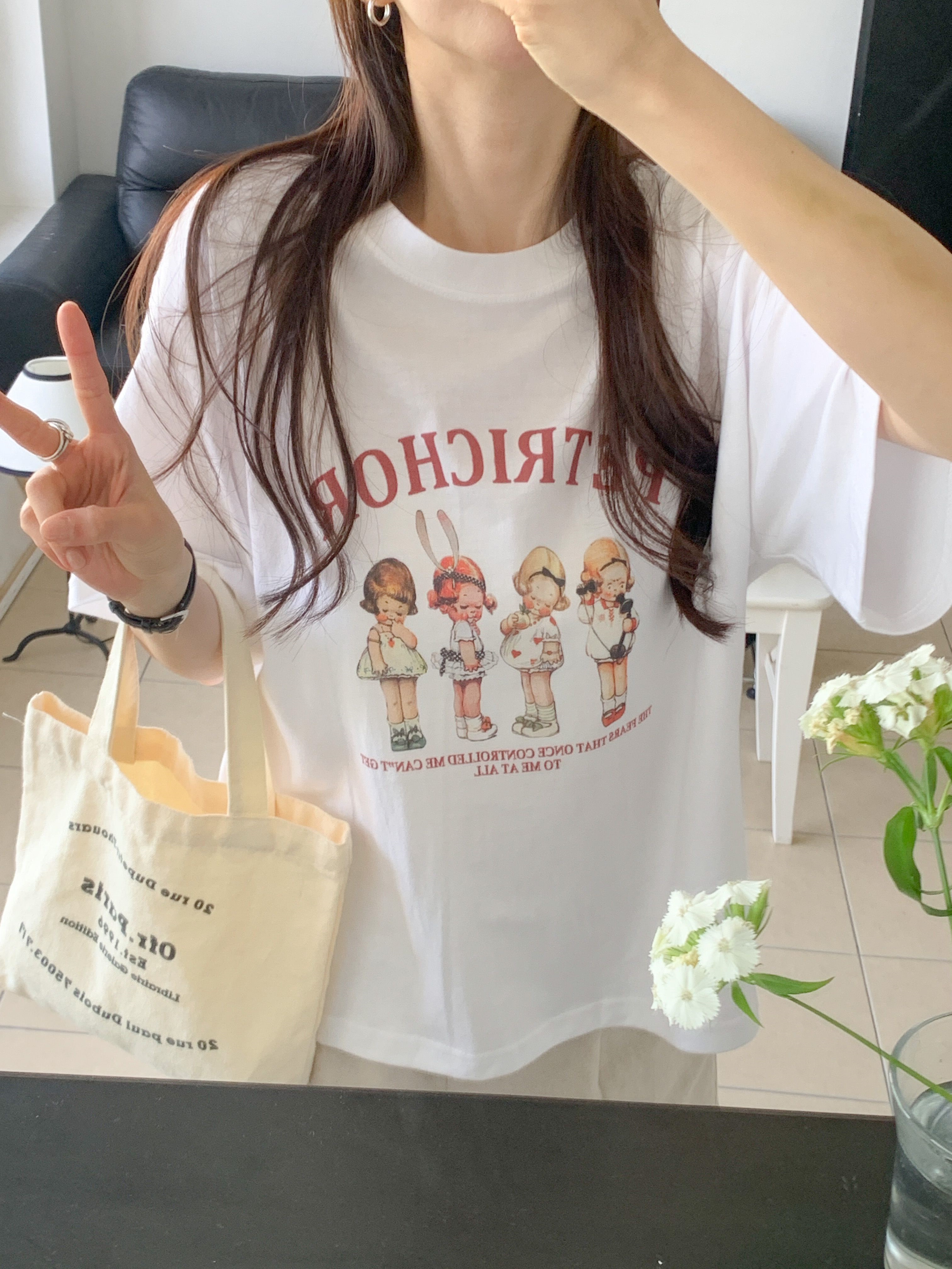 ラウンドネック半袖ロゴTシャツ | 詳細画像2