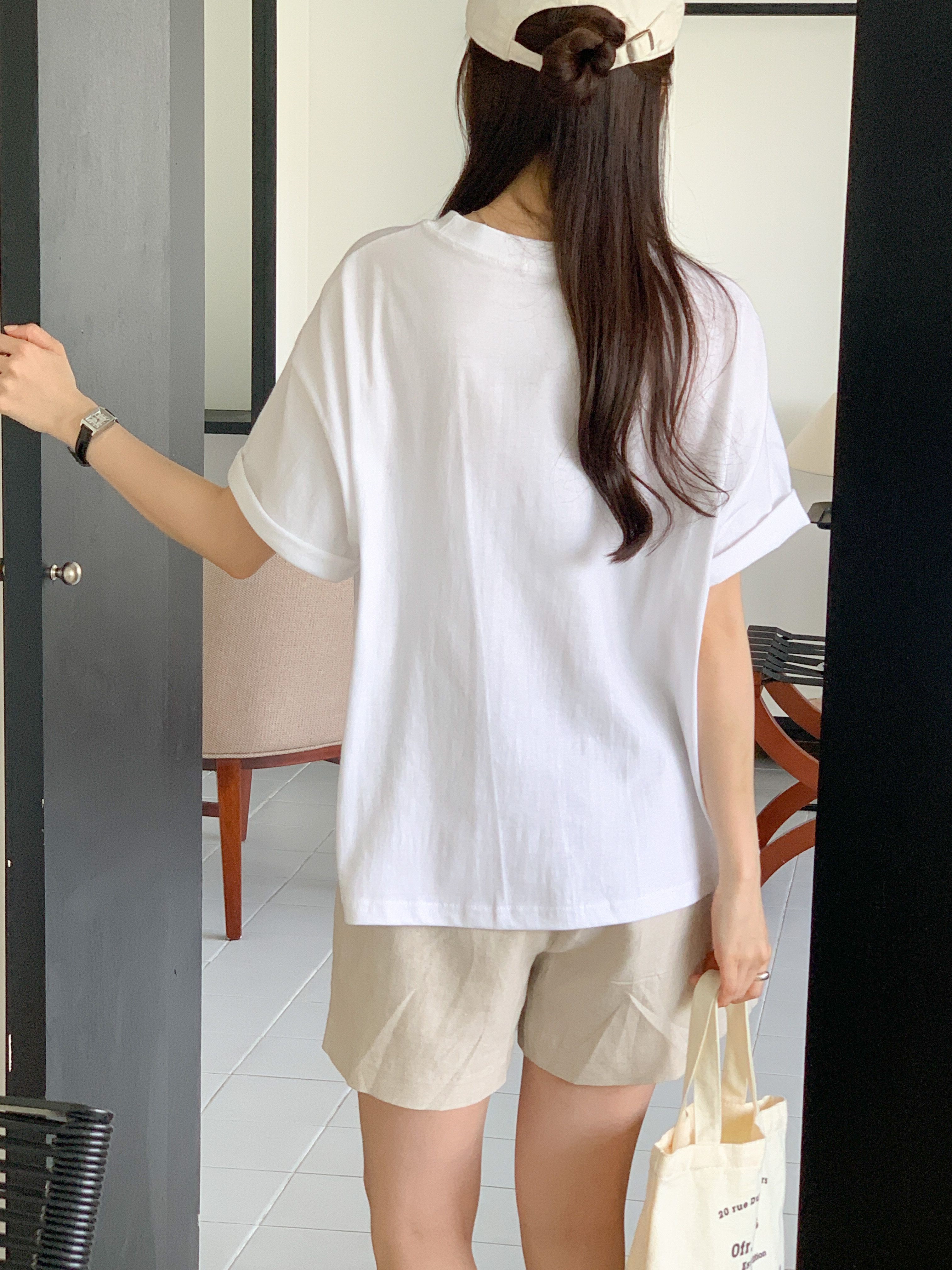 ラウンドネック半袖ロゴTシャツ | 詳細画像6