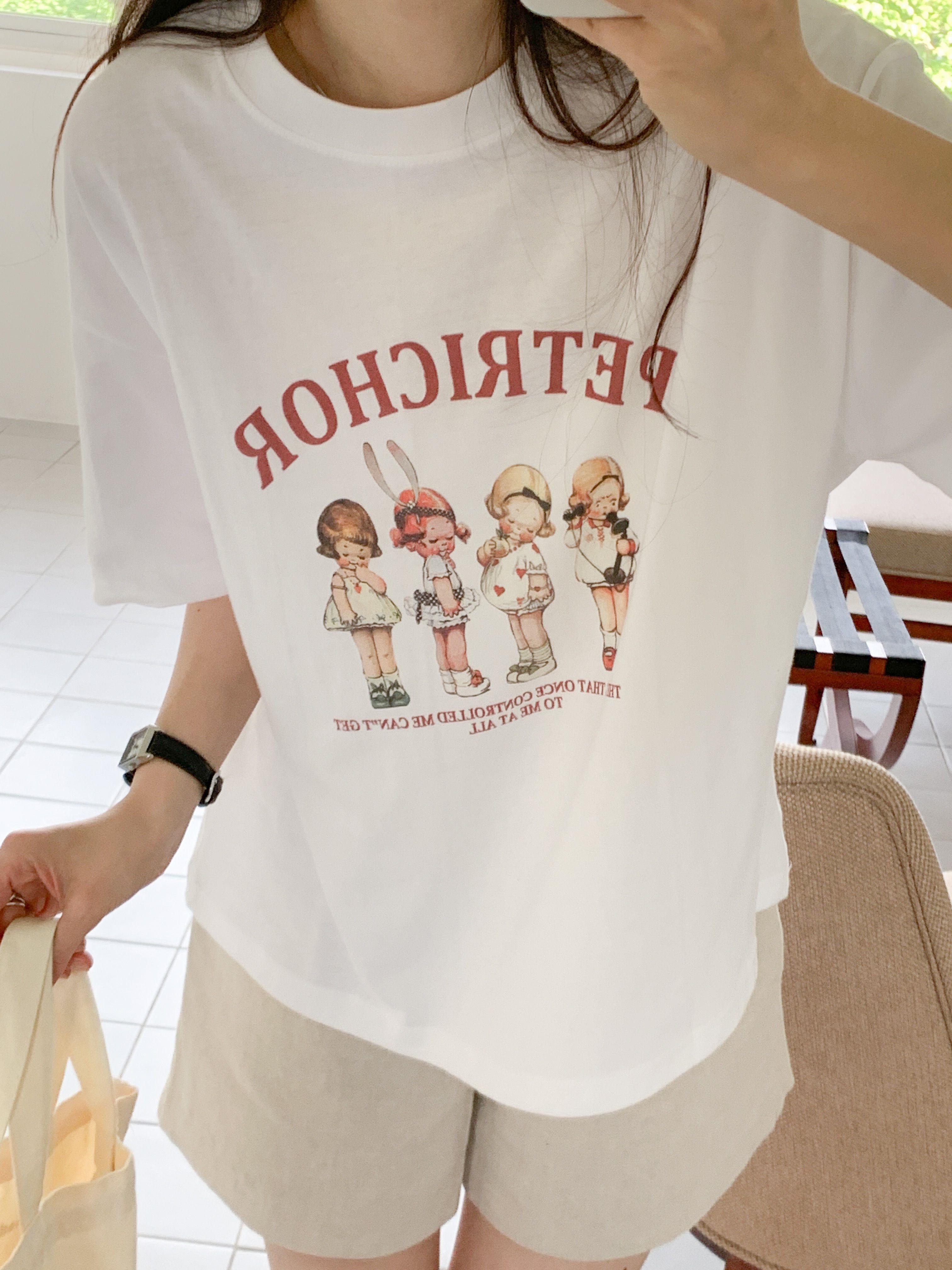 ラウンドネック半袖ロゴTシャツ | 詳細画像12
