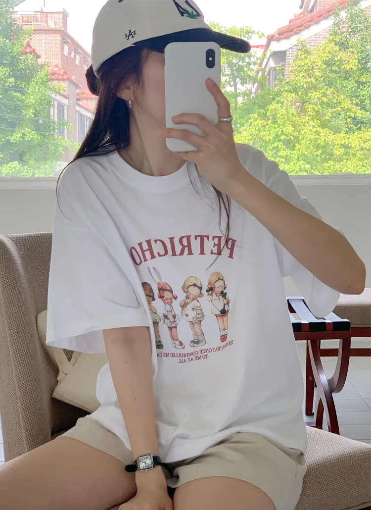 ラウンドネック半袖ロゴTシャツ | 詳細画像1