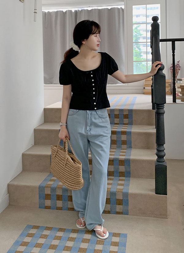 23SS✨yori サイドギャザーパフブラウス リボン パフスリーブ 近年モデル ドットサイドギャザーブラウス | 2024 AW Collection| yori