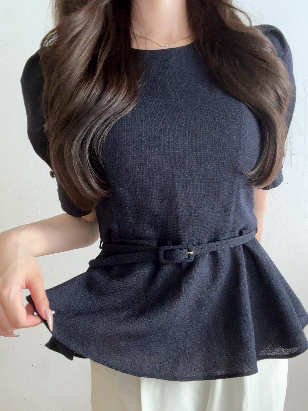 ベルト付ペプラムトップス | 詳細画像2