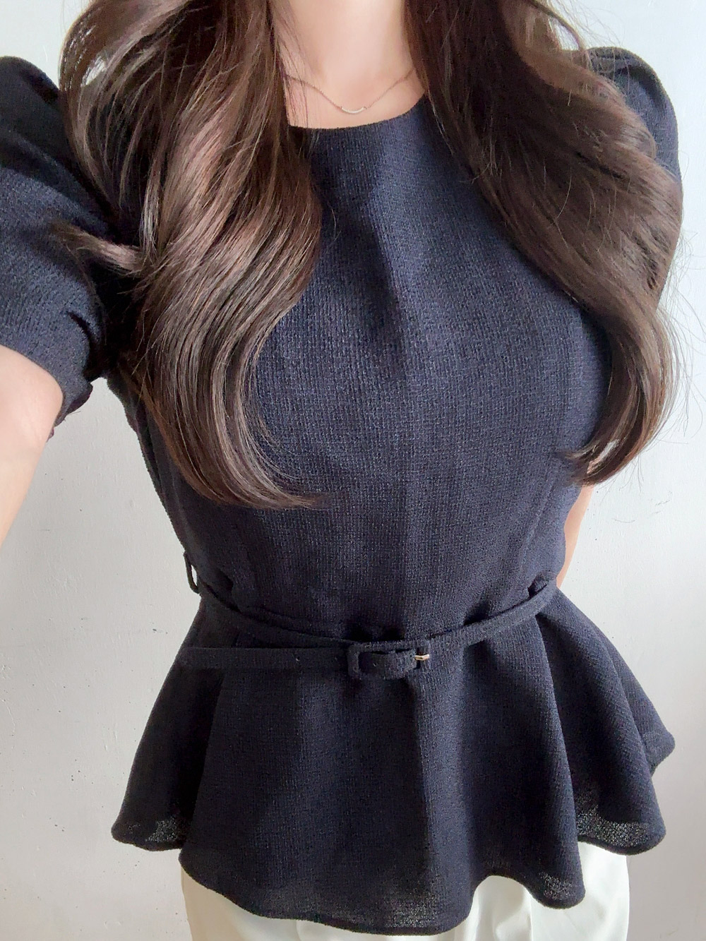 ベルト付ペプラムトップス | 詳細画像4