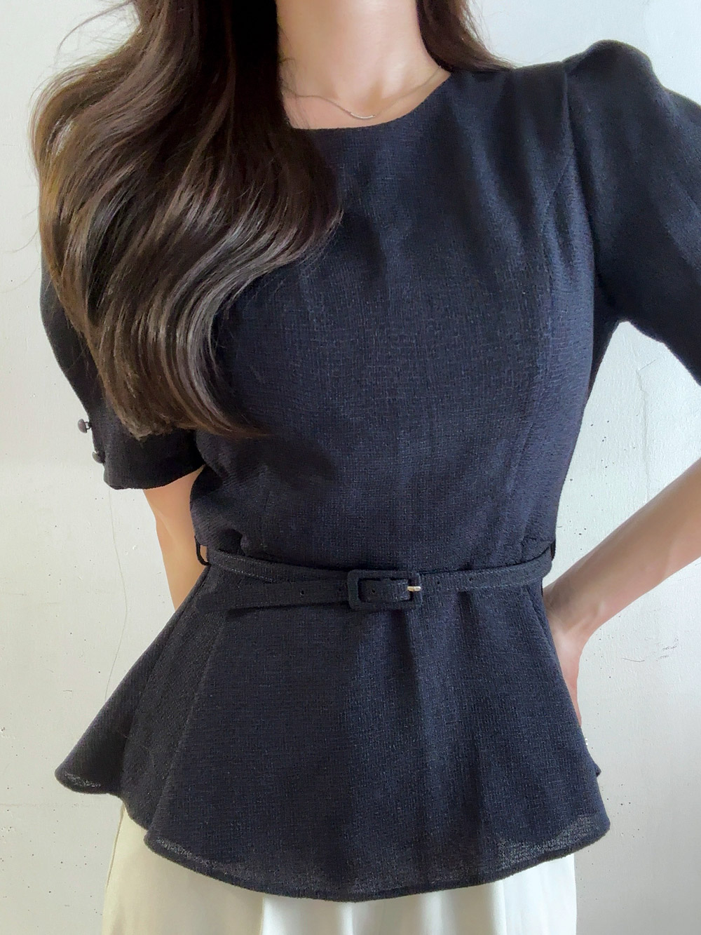 ベルト付ペプラムトップス | 詳細画像5