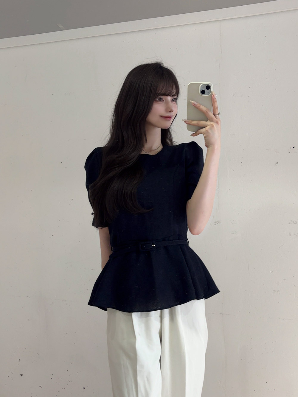 ベルト付ペプラムトップス | 詳細画像6