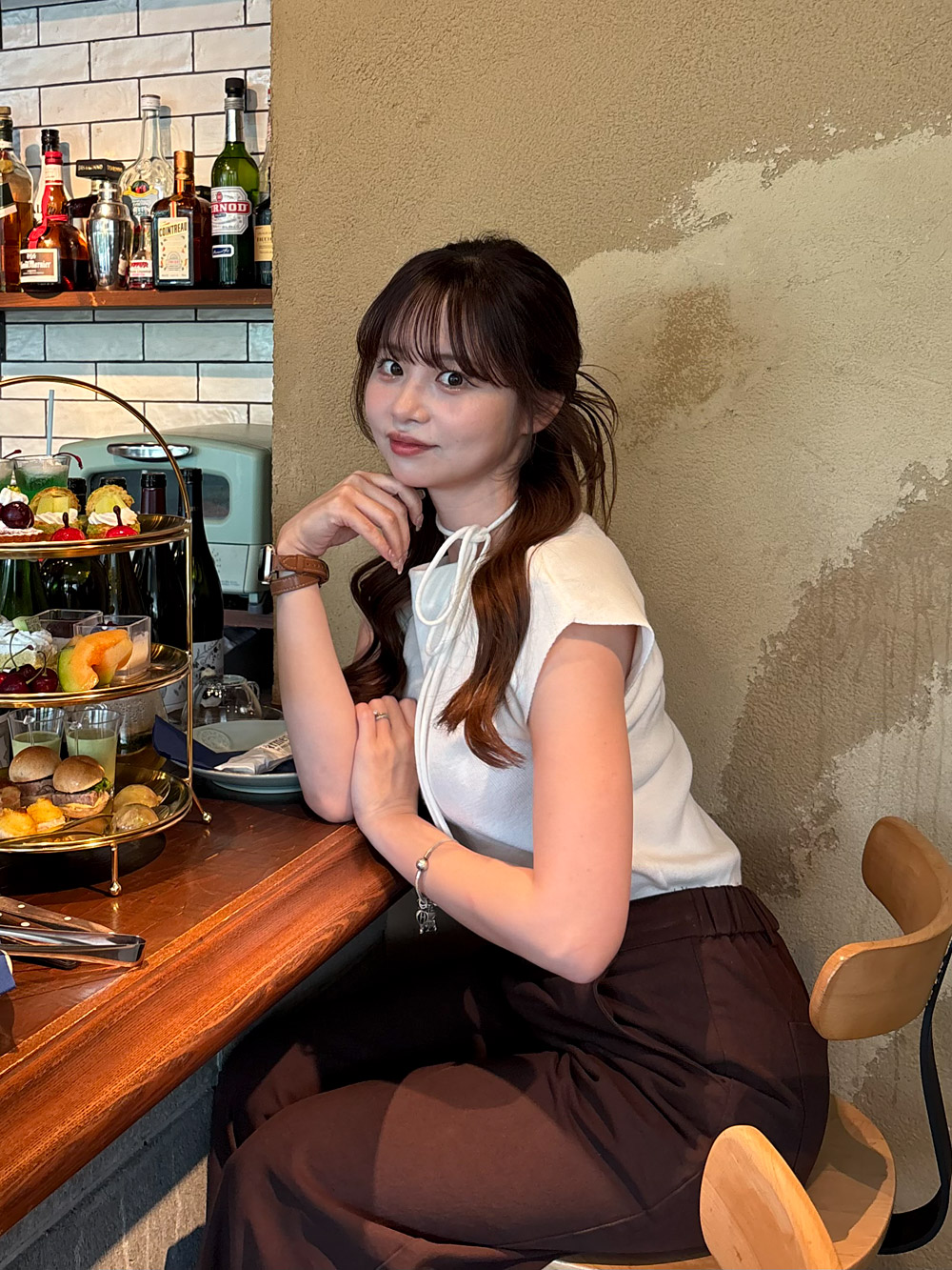 ストラップ付ボートネックフレンチニット | 詳細画像3