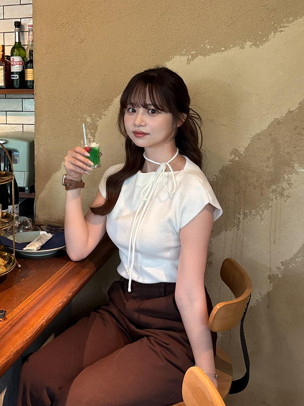 ストラップ付ボートネックフレンチニット | 詳細画像7