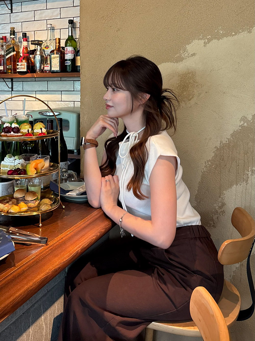 ストラップ付ボートネックフレンチニット | 詳細画像8