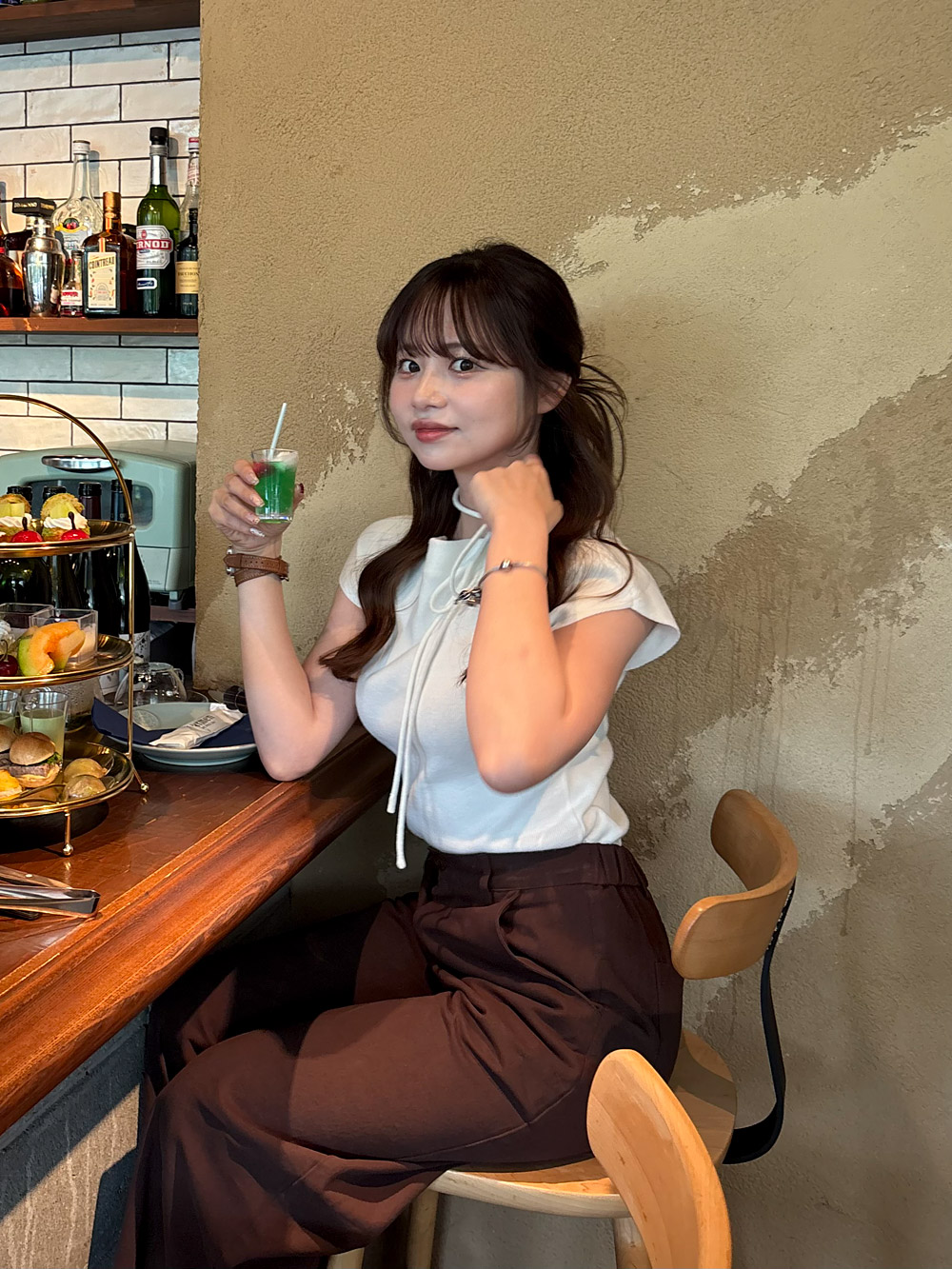 ストラップ付ボートネックフレンチニット | 詳細画像15