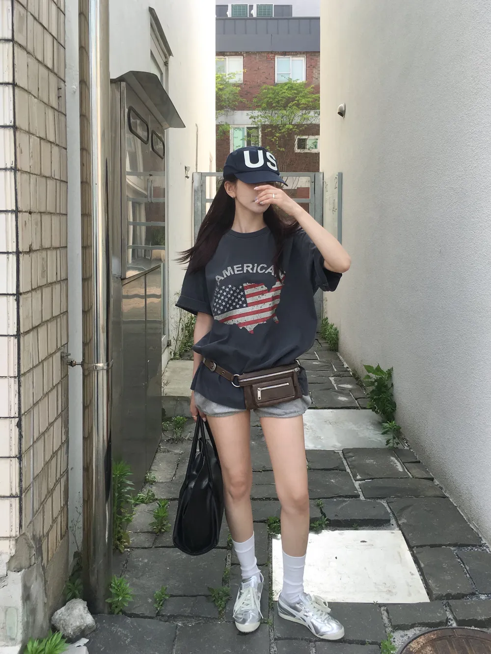 ボクシー半袖ルーズロゴTシャツ | Heyme | 詳細画像1