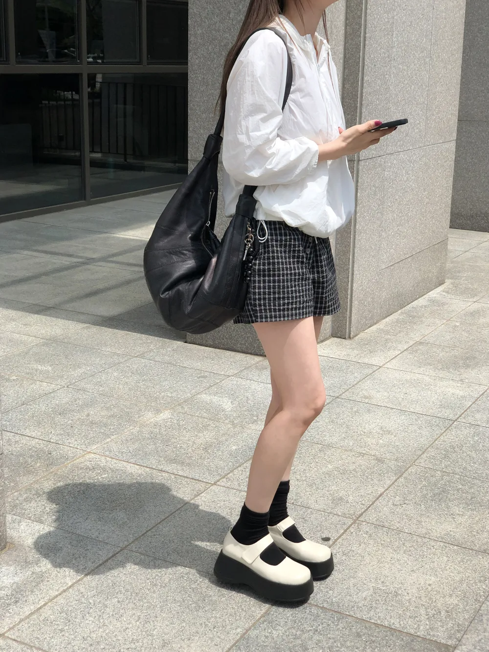 レザー調プラットフォームヒールサンダル | Heyme | 詳細画像1