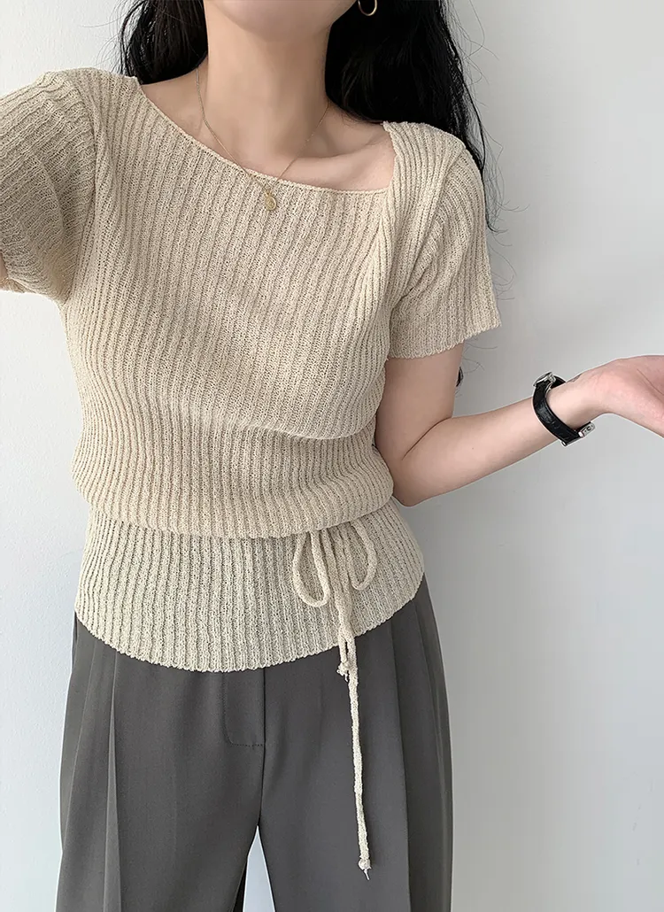 ストラップアンバランスネックニット | paknamae | 詳細画像1