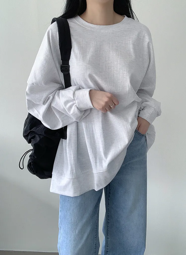 ラウンドネックオーバーサイズカラーTシャツ | paknamae | 詳細画像1