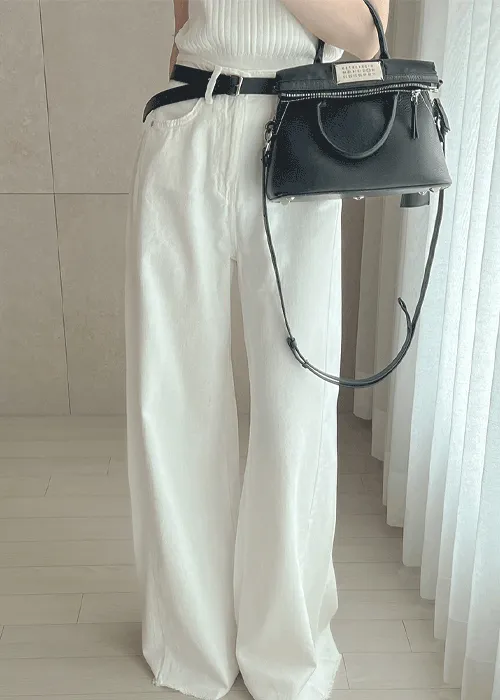 ロングワイドデニムパンツ | mimood | 詳細画像1