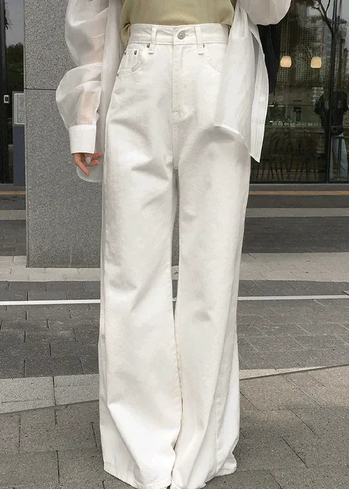 ワイドラインデニムパンツ | mimood | 詳細画像1