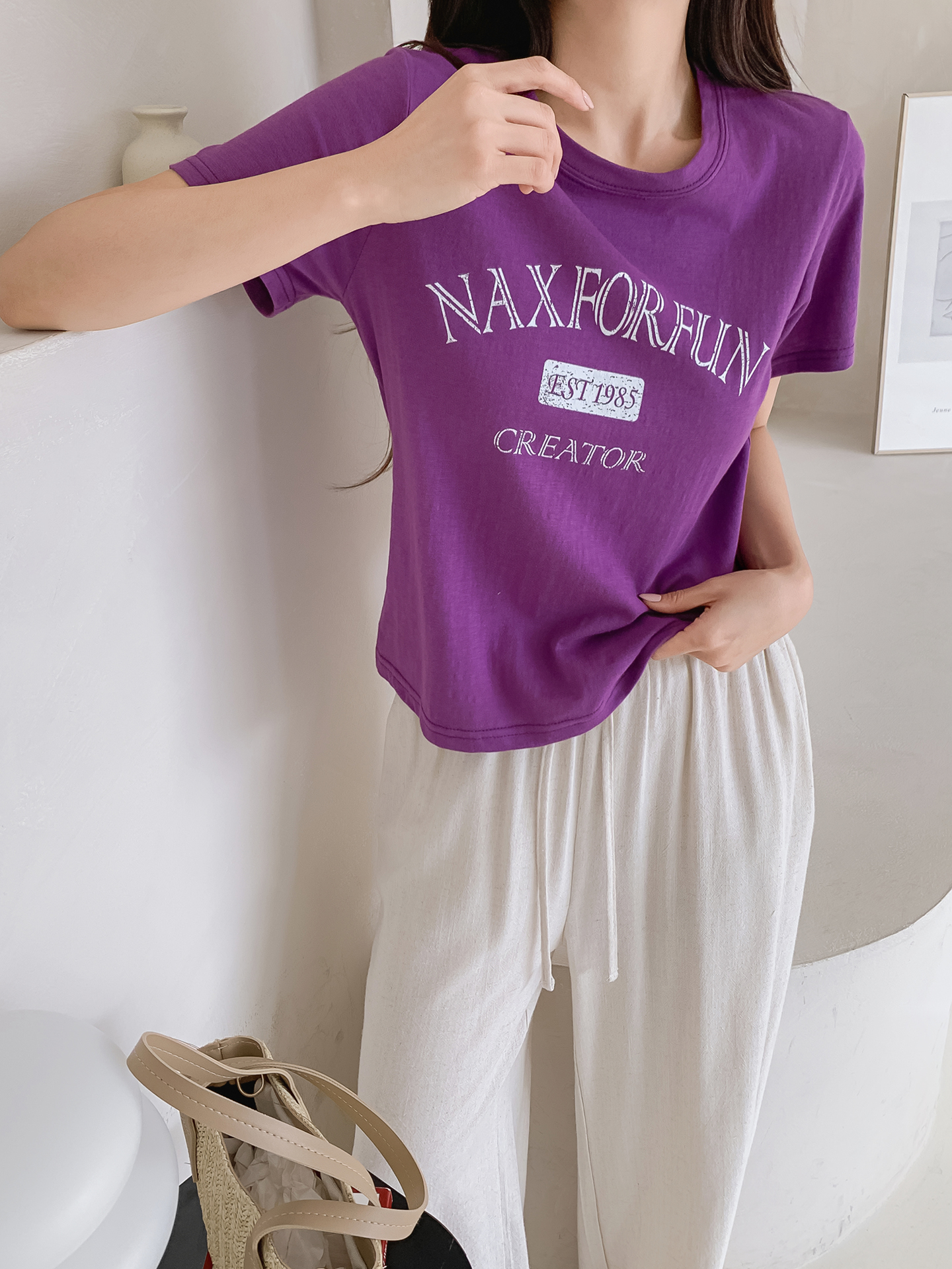 ラウンドネックロゴTシャツ | 詳細画像7