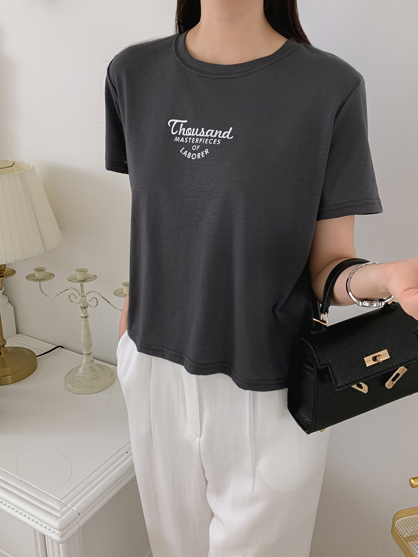 ラウンドネックロゴTシャツ | 詳細画像6