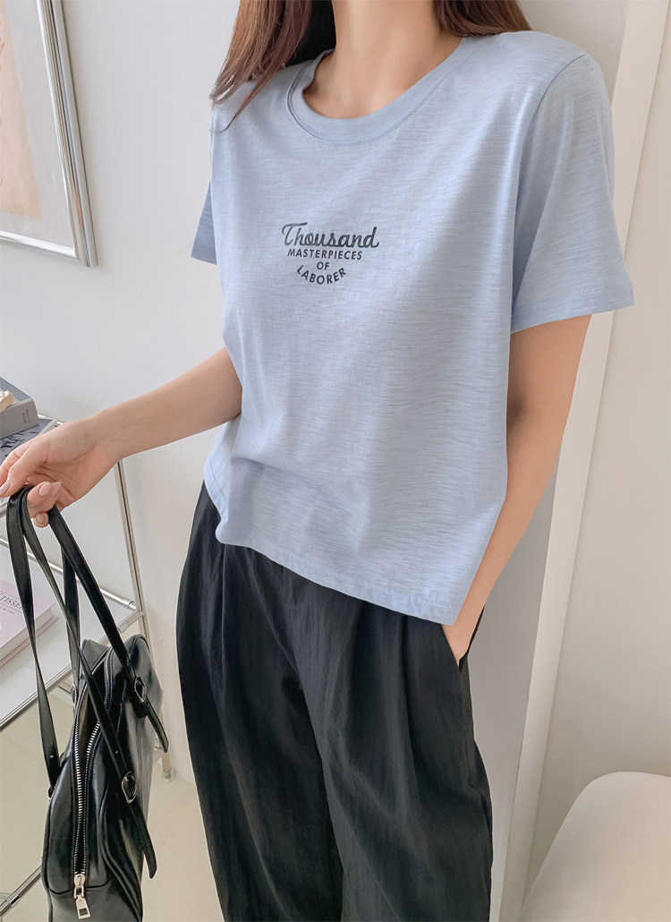 ラウンドネックロゴTシャツ | レディースファッション通販 - DHOLIC