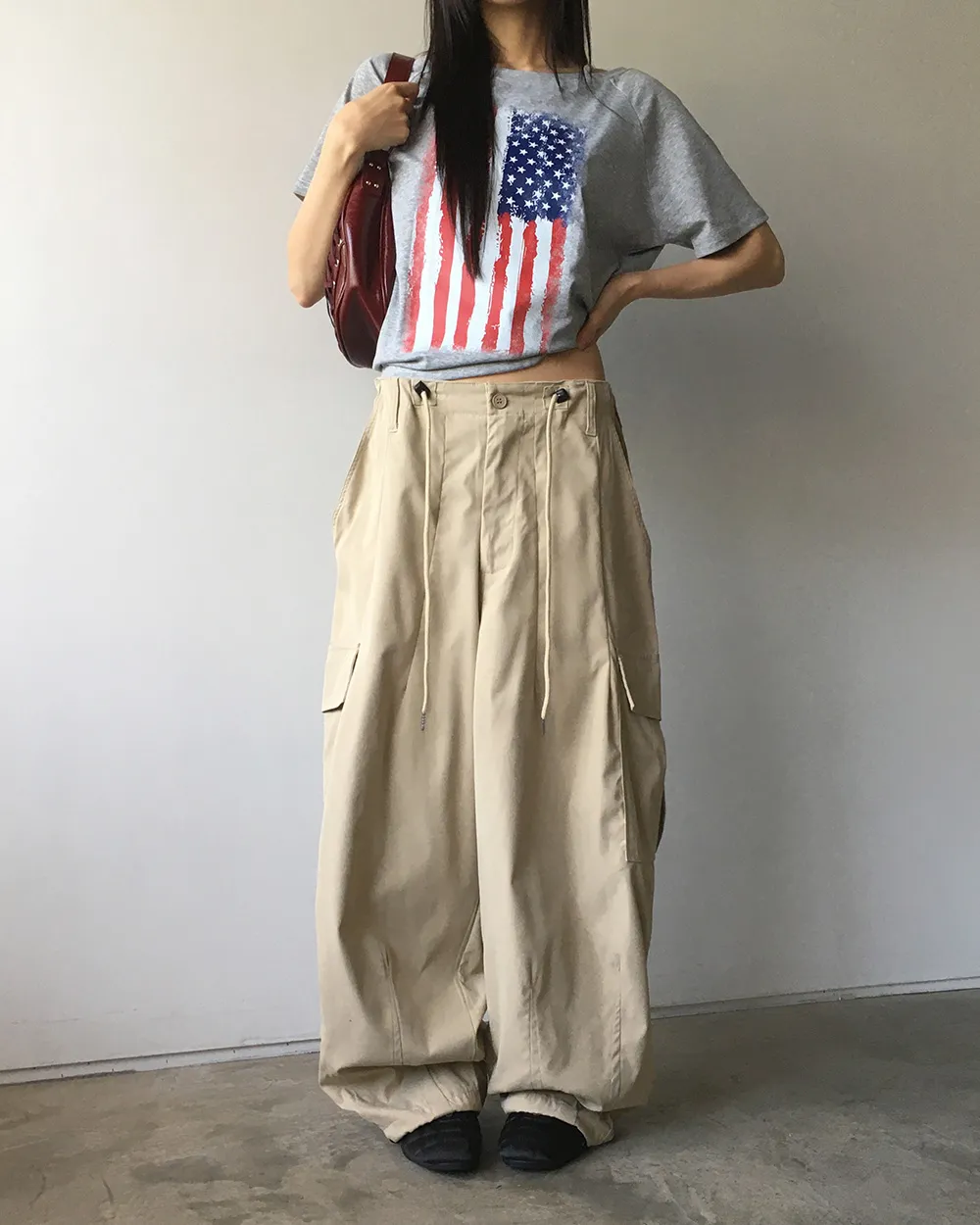 2WAYカーゴワイドドローストリングパンツ | WONDERWONDER | 詳細画像1