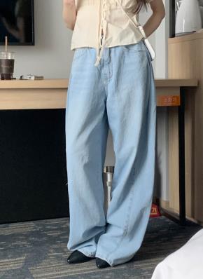 ストレートライトブルーデニムパンツ | レディースファッション通販