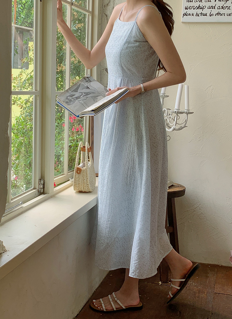 ドローストリングスクエアネックAラインキャミワンピース | レディース