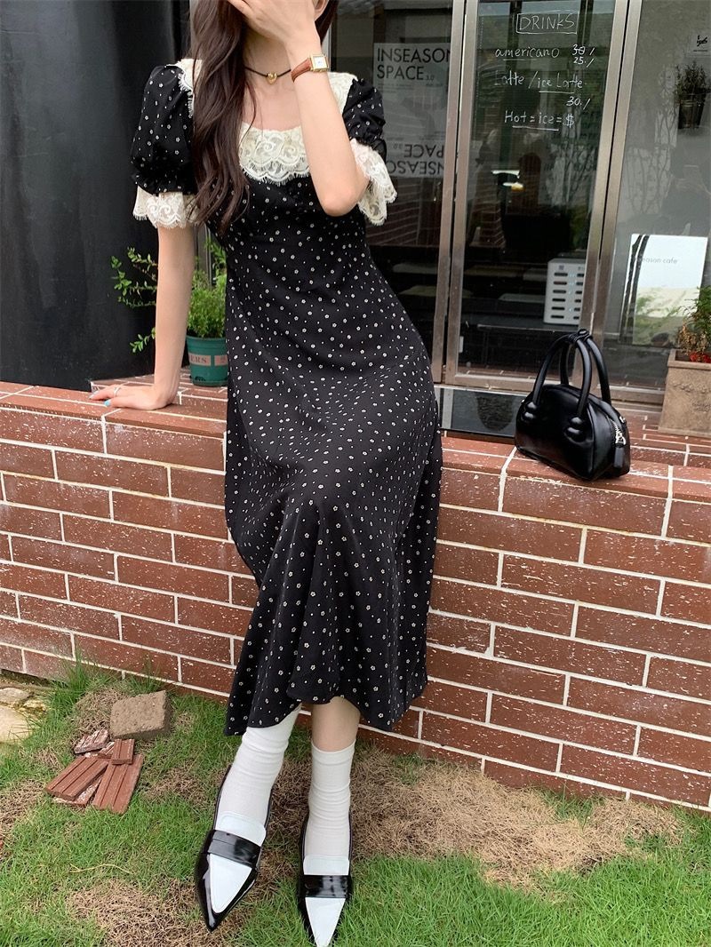 レースカラーポイント小花柄ワンピース | 詳細画像10