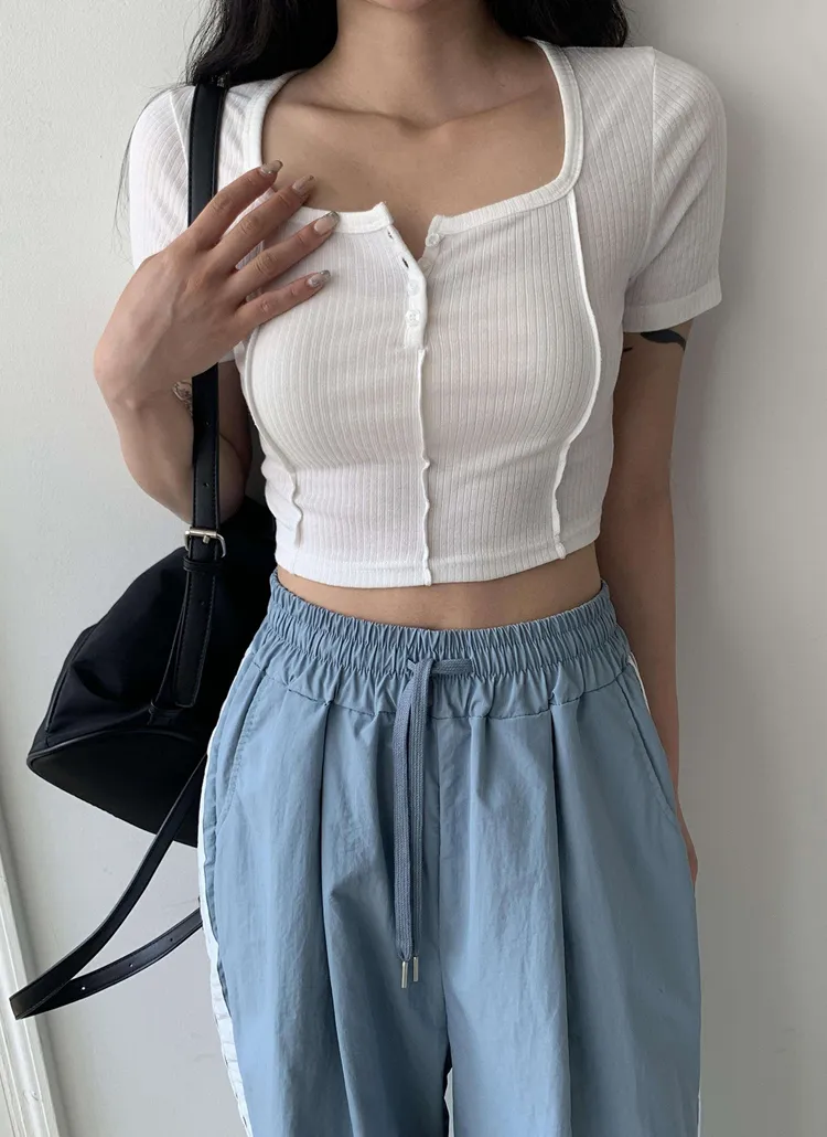 クロップドスリムTシャツ | chicblack | 詳細画像1