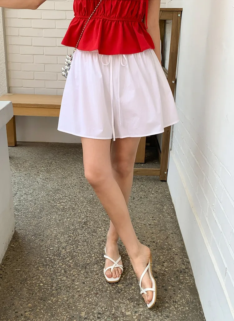 ドローストリングバックゴムショートパンツ | chicblack | 詳細画像1