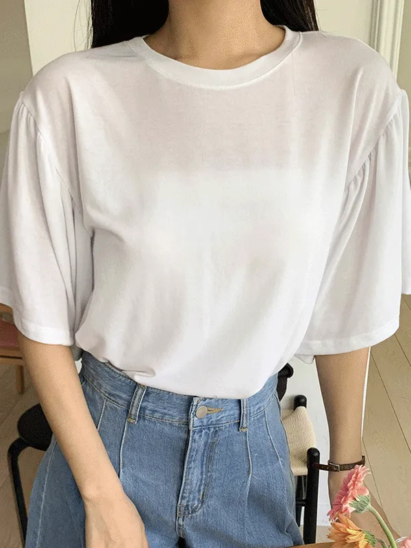 パフスリーブフレア半袖Tシャツ | chicblack | 詳細画像1