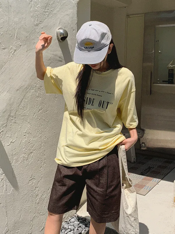 オーバーサイズ半袖レタリングTシャツ | chicblack | 詳細画像1
