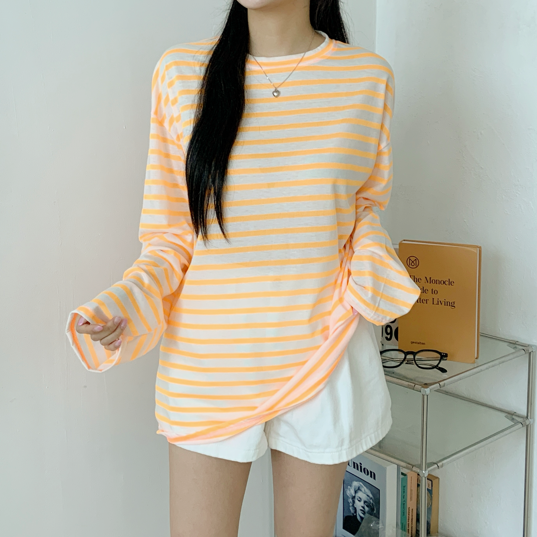 オーバーサイズルーズボーダーTシャツ | 詳細画像10