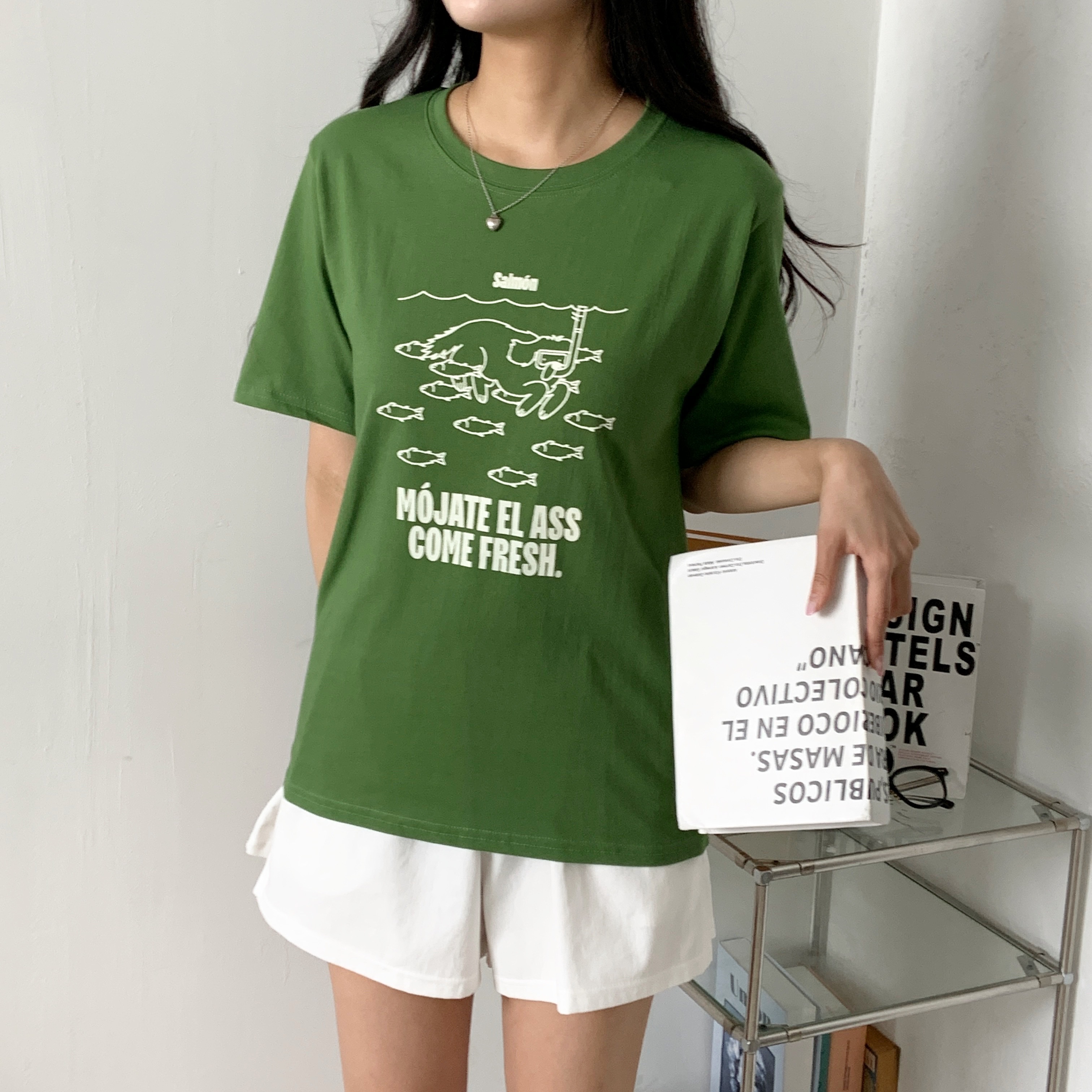 ラウンドネックオーバーサイズプリントTシャツ | 詳細画像11