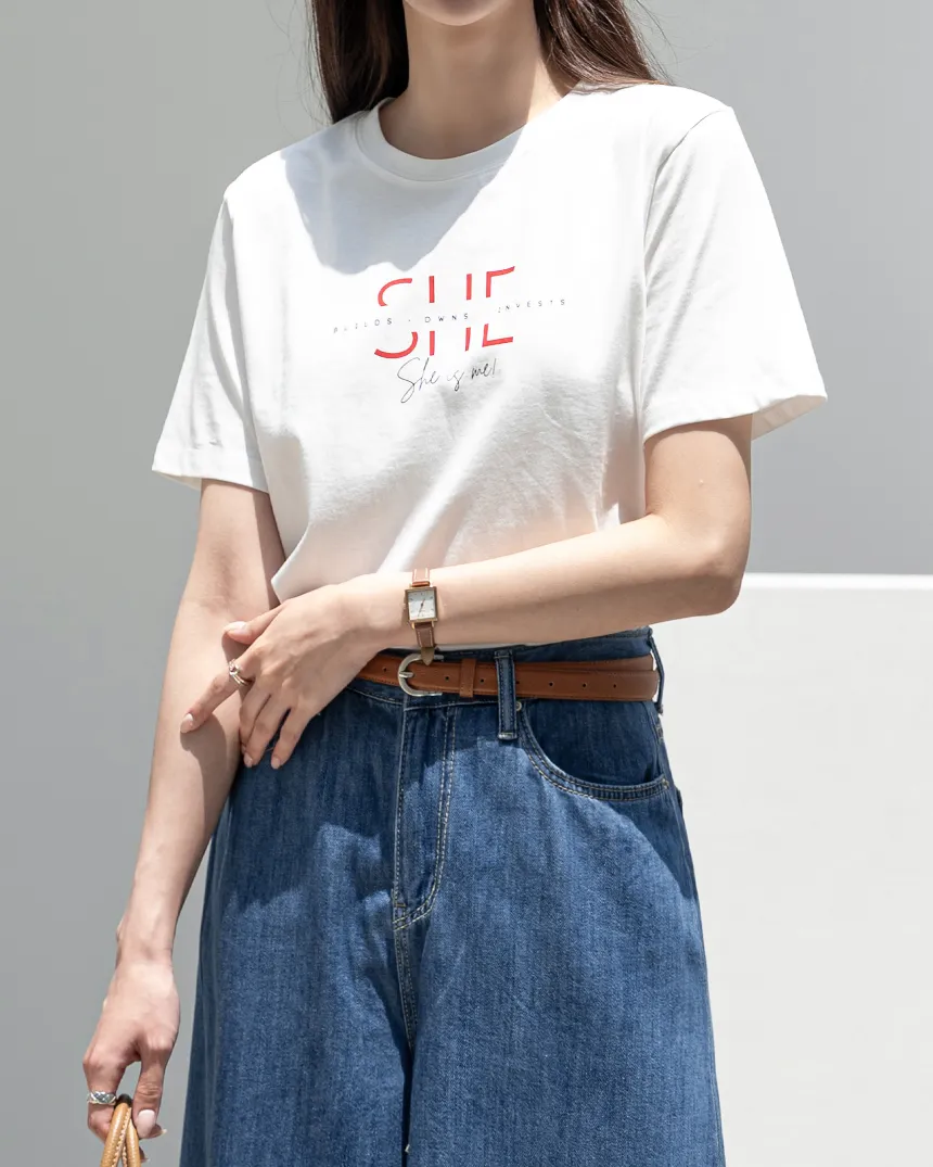 ラウンドネック半袖プリントTシャツ | MONO AT.D | 詳細画像1