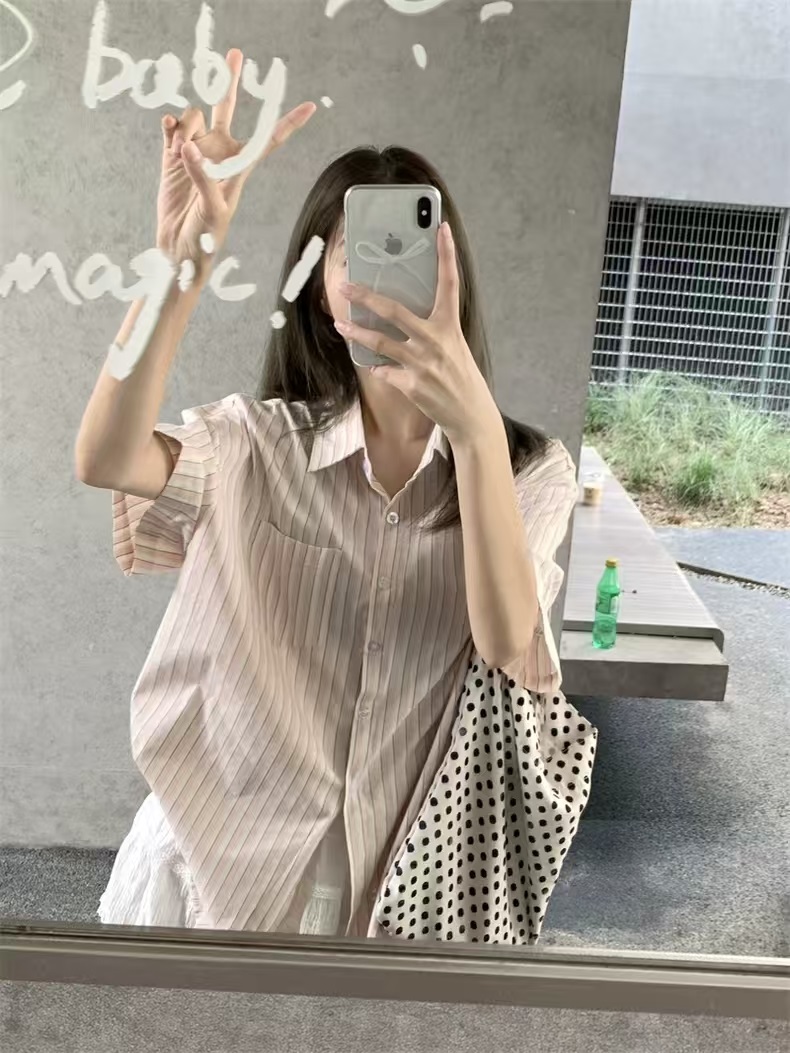 ルーズパステルボーダーシャツ | 詳細画像19